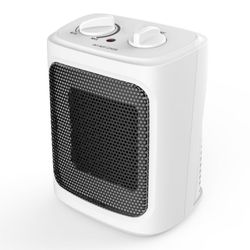 Mainstays 1500W Ceramic Fan-Forced Electric Space Heater, White, New, WSH1OC2AWW