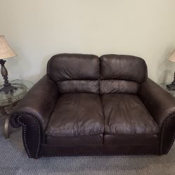 Leather Love Seat