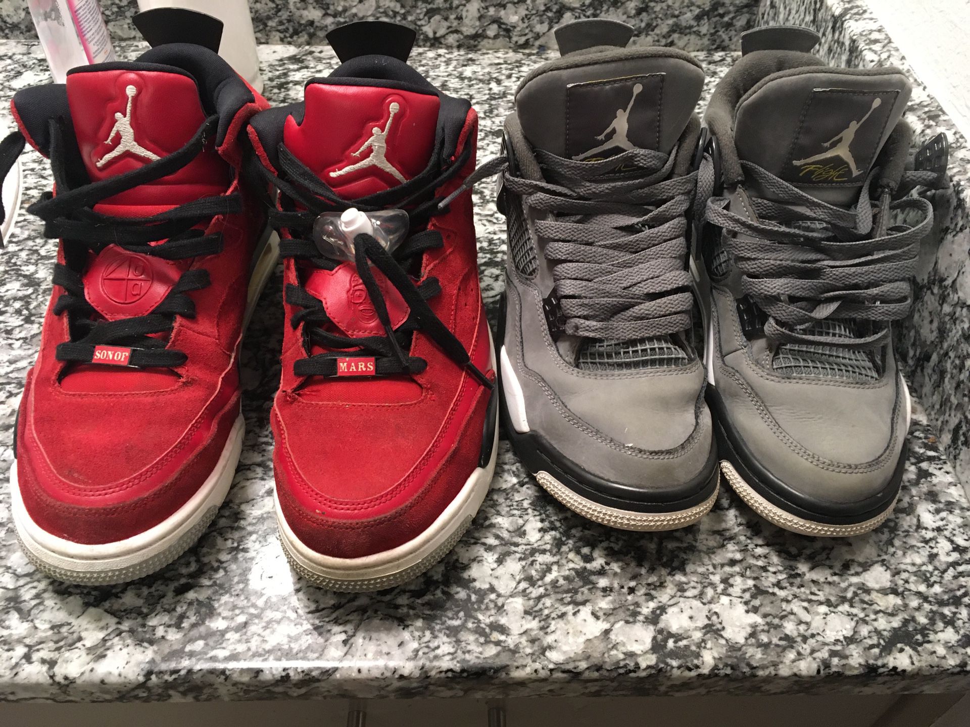 2 pairs of Jordan’s