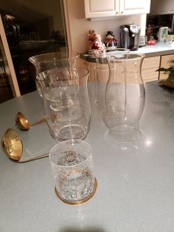 Glass candle holders and cylinders