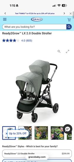 Graco Ready2Grow LX 2.0 Double Stroller- brand new!