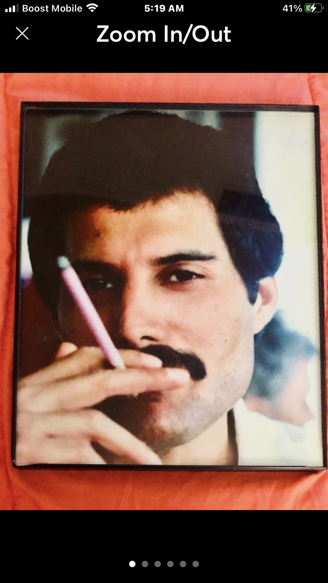 FREDDIE MERCURY VINTAGE RARE HEADSHOT 8X10 Framed Photo 1980s