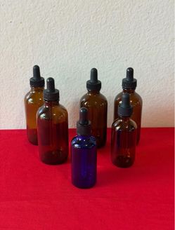 Glass dropper bottles