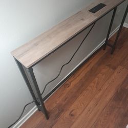 Narrow/ Console Table With Outlets 