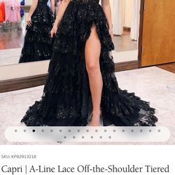 Black Corset Formal Prom Dress