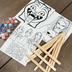 kpop demon hunters canvases, decorations, garlands