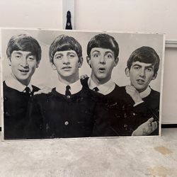 The Beatles Hard Poster Printed  1981 Photo Taken In The 60S
