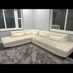 White Leather Couch 8x10