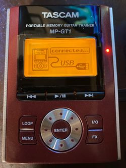 Tascam MP-GT1 Portable Memory Guitar Trainer w/ USB Cable and Charger