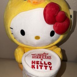 NWT Kidrobot Hello Kitty x Nissin Cup Noodles Chicken Costume Plush 16”