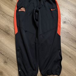Nike Dri-FIT Beavers Track Pants 2XL Black Orange Zippered Ankles