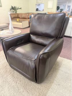 Zero gravity leather recliner coffee DERBAN