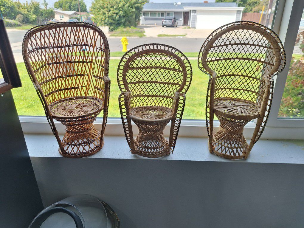 Peacock Chair Plant Holders 