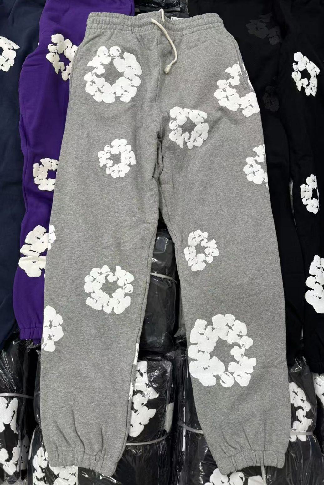 Denim Tears The Cotton Wreath Sweatpants ‘Grey’ 