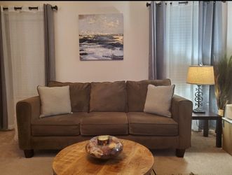 Brown Micro Suede Sofa