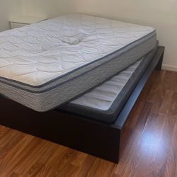 Queen Mattress, Boxspring, and Frame