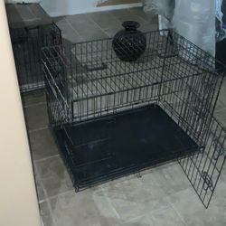 Extra Large Metal Pet Kennel With 3 Doors And Carry Handles Dogs Cage Used Inside Crate Carrier