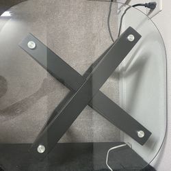 Glass Coffee Table  With Metal Legs 