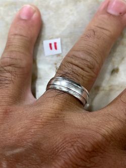 925 Sterling Silver Wedding Band  Size 11