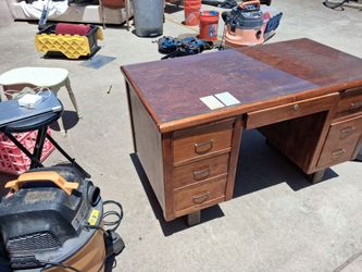 Vintage walnut tanker desk