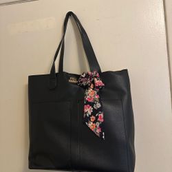 Steve Madden Black Leather Tote Bag