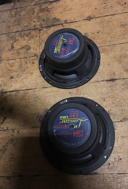 LANZAR ランザー ENCORE E2402 800W Pair of old school Lanzar 6 1/2 midrange speakers