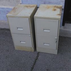 Pair of Two Drawer Filing Cabinets