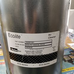 Ecolite MOTORHOME air filter 6''-6'' in-outl
