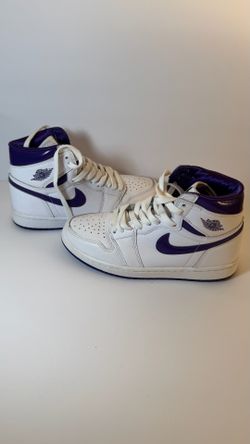 Jordan 1 High size 7 purple/white