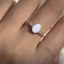 Opal Ring With Gold Band