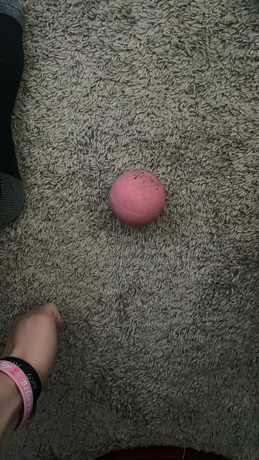 pink bouncy bal
