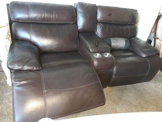 Brown Leather Sofa