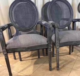 4 french provincial dining chairs