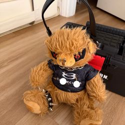 Goth Punk Teddy Bear Shoulder Bag - Y2K Alt Aesthetic (Like New)