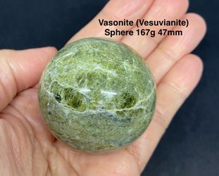 Vasonite (Vesuvianite) Genuine Stone Sphere from India 167g 47mm