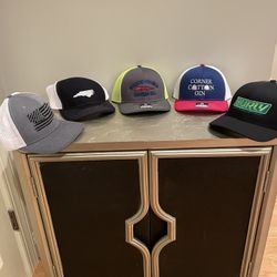 (4) Richardson Hats & (1) Pacific Headwear Hat.