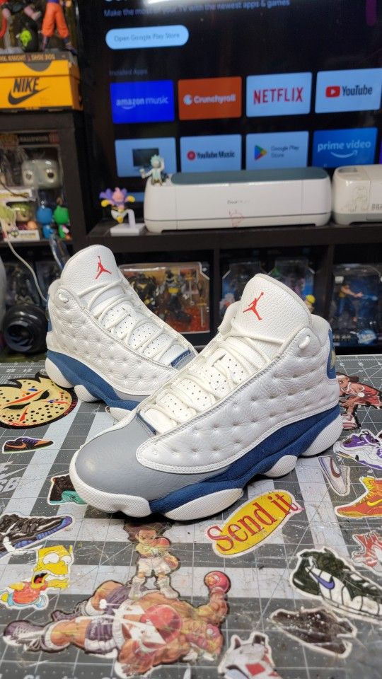 Air Jordan 13 Retro Fire Red White French Blue Size 10.5