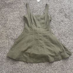 Olive Green Sleeveless Dress