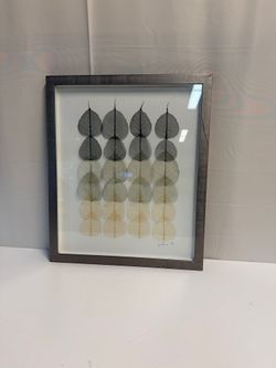 Botanical Ombre Skeleton Leaf Framed Artwork