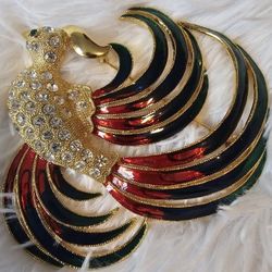 $55.00 - Statement Brooch, Colorful Enamels!  Like New Condition!