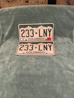 Colorado Classic Car License Plates Clean Pair