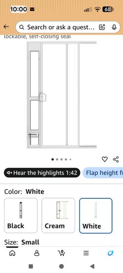 Dog door for sliding glass door, smaller dog