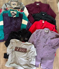 Mens size XL shirts & jacket 7 pc bundle