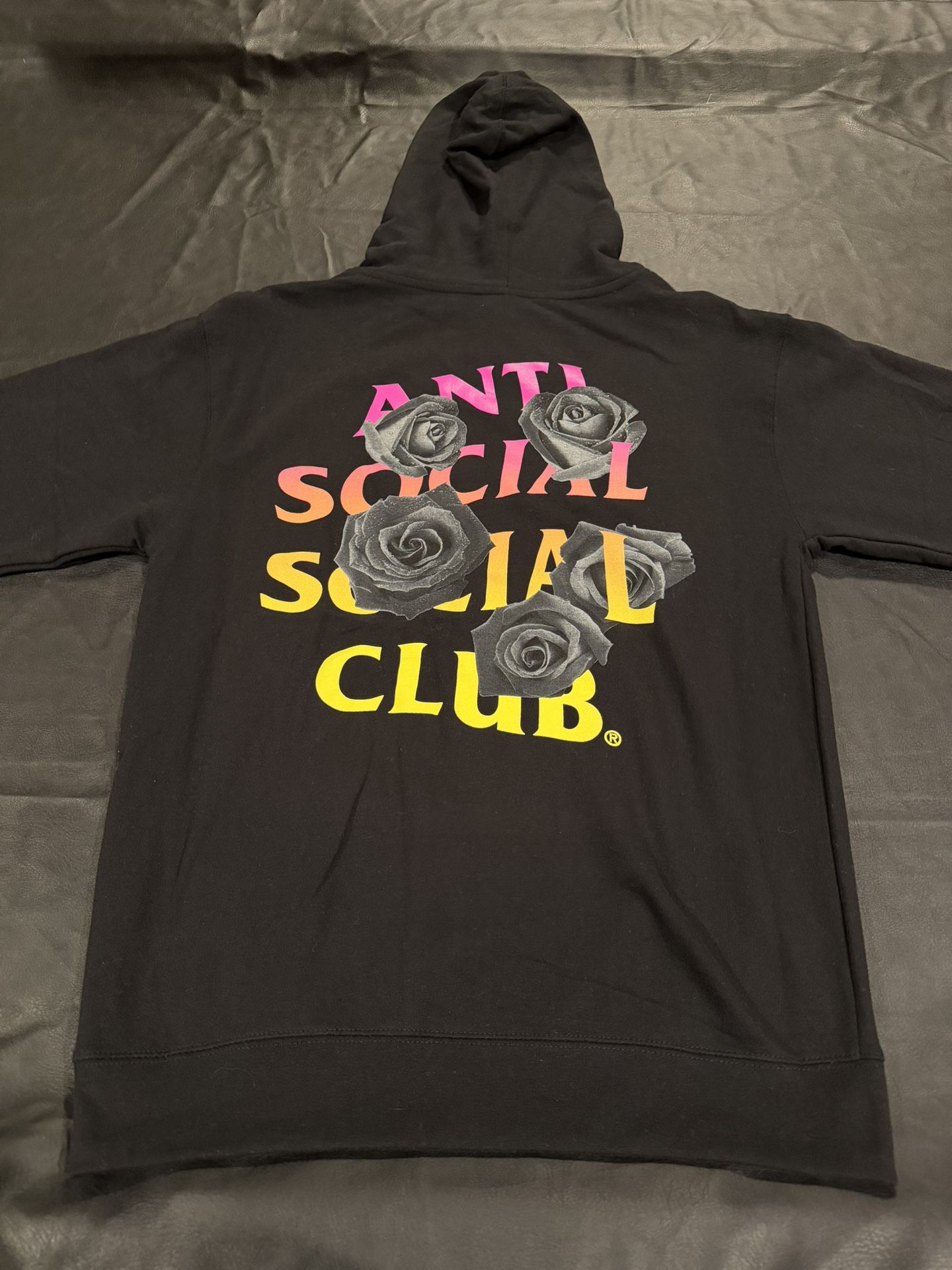 Anti Social Club Hoodie Rose Black/Yellow/Vibrant Pink