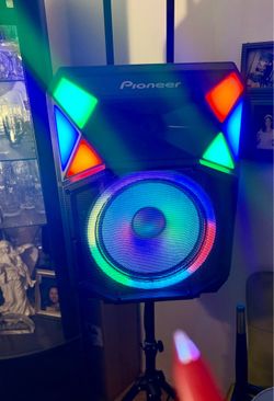 Pioneer 700W Party Speaker w/ Bluetooth, Stand, Wireless Mic, Karaoke Ready, LED Lights