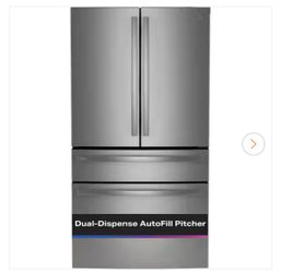 New GE Profile 29 cu. ft. Smart 4-Door French-Door Refrigerator Stainless Steel w/Door in Door, Dual-Dispense AutoFill Pitcher
