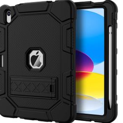 Azzsy Case For IPad (A16) 11th Generation 11 Inch 2025 / IPad 10th Generation 10.9 Inch 2022, [Built-In Pencil Holder] Heavy Duty Shockproof Rugged Pr