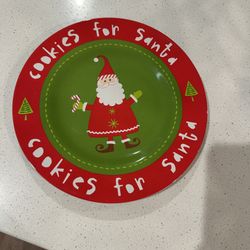 Cookies For Santa Plate