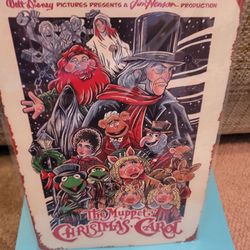 Disney Muppets Christmas Carol Tin Sign Vintage 8" X 12"