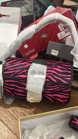 MK pink leather animal print purse